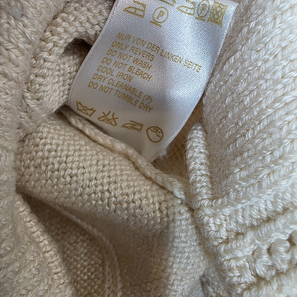 Escada Womens Ivory Wool Cashmere Blend Sweater Size 44 Large - Picture 10 of 10